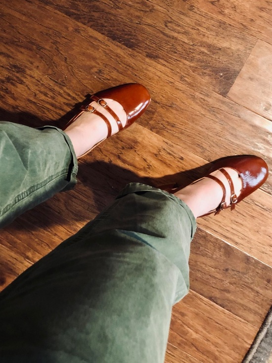 Sezane Shoes - 🍂🍎Sezane PAULA BABIES in PATENT CAMEL Sling back Heels